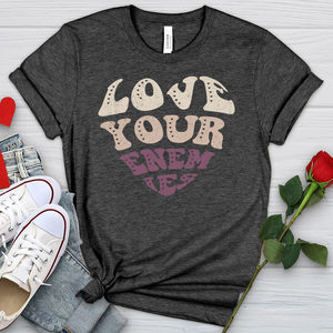 Love Your Enemies Retro Heathered Tee