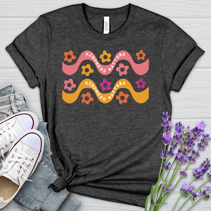 Kindness Matters Daisy Pattern Heathered Tee