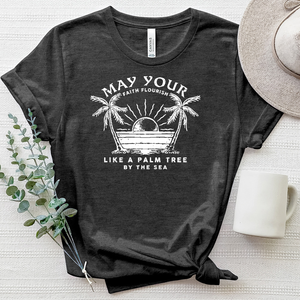 May Your Faith Flourish Heathered Tee