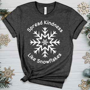 Spread Kindness Like Snowflakes Heathered Tee