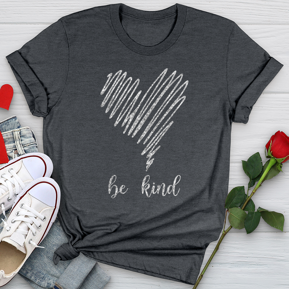 Be Kind Silver Heart Softstyle Tee