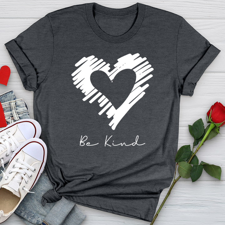 Be Kind Heart Silhouette Softstyle Tee