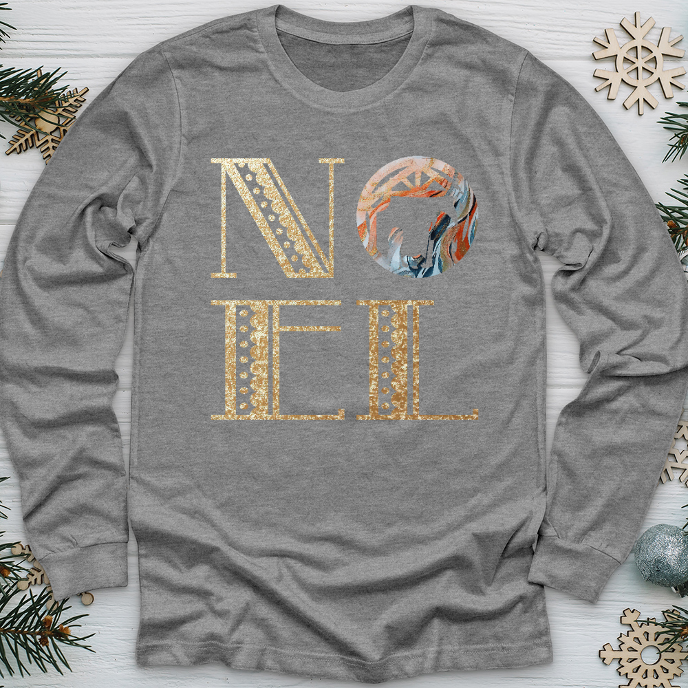 Noel Gold Nativity Long Sleeve Tee