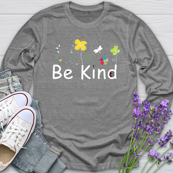 Be Kind Spring Garden Long Sleeve Tee