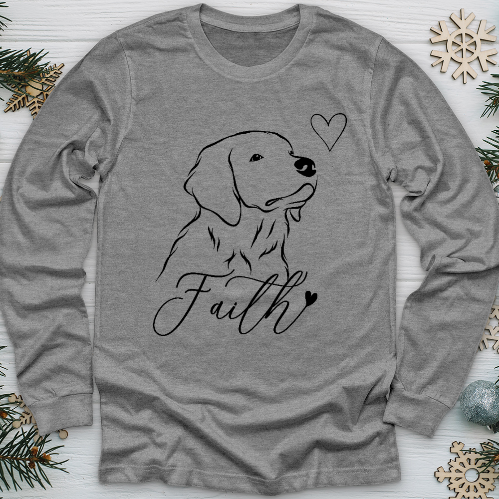 Faith Dog Sketch Long Sleeve Tee