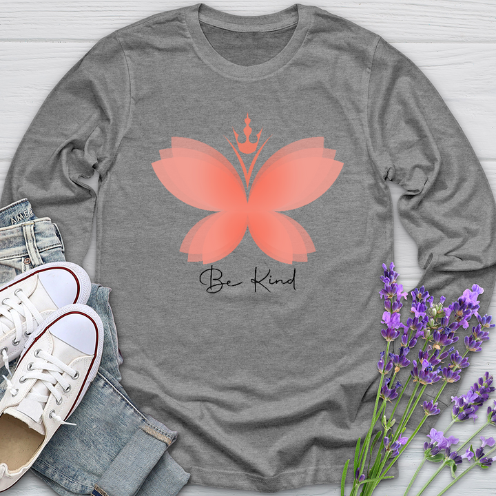 Be Kind Butterfly Long Sleeve Tee