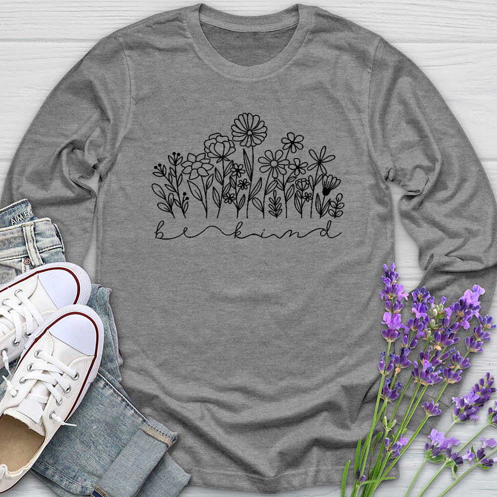 Be Kind Garden Black Long Sleeve Tee