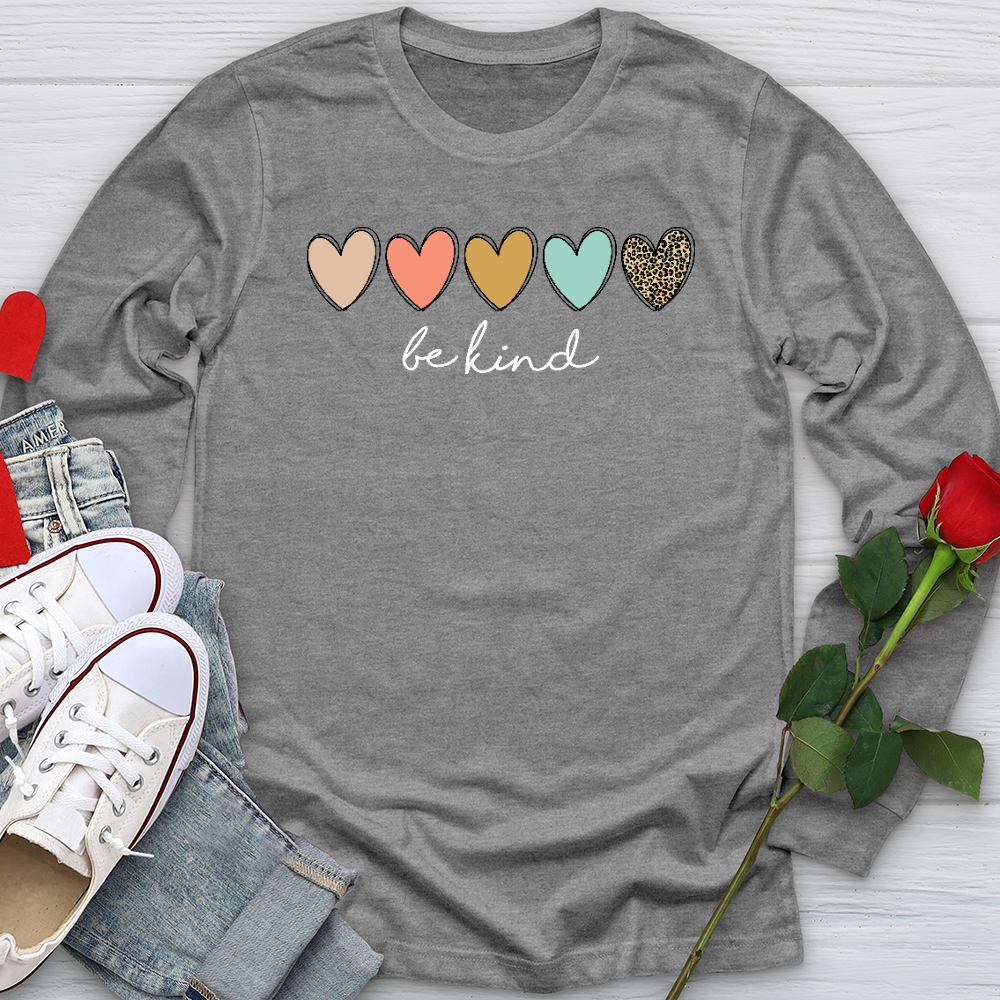 Be Kind Hearts Long Sleeve Tee