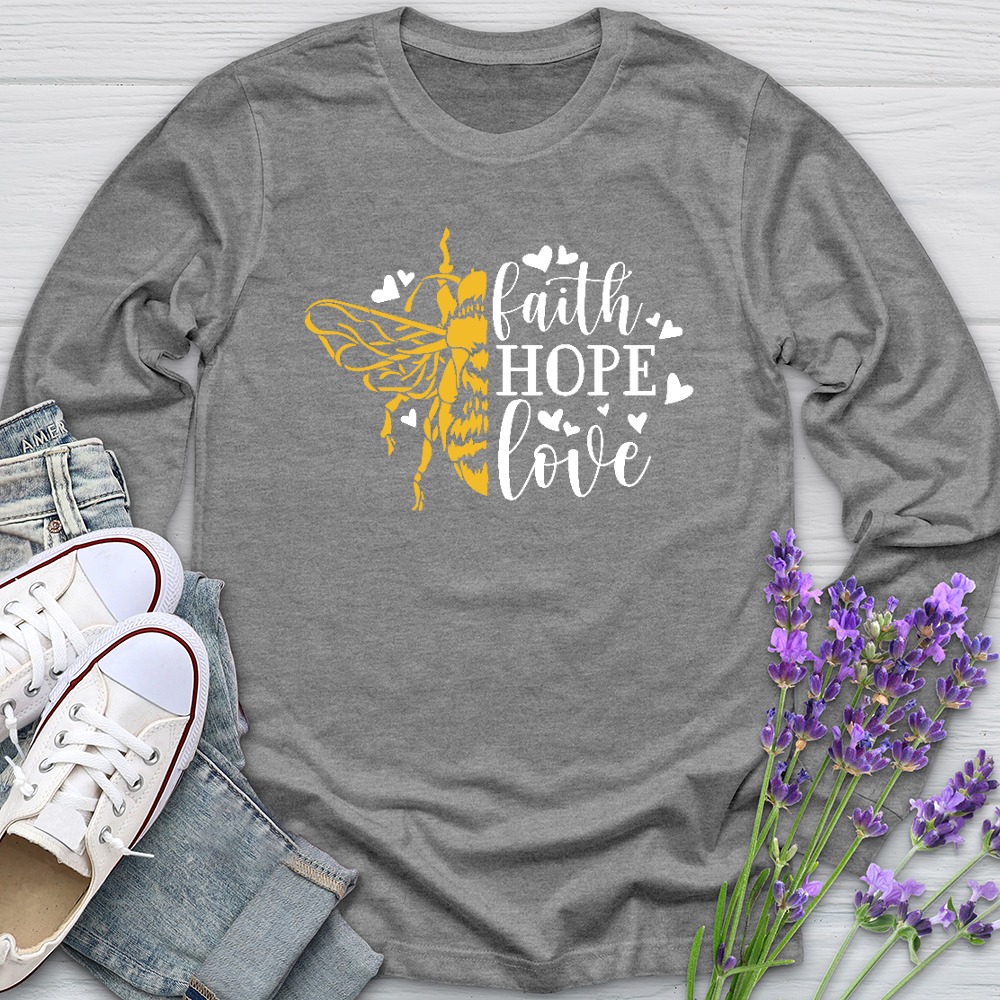 Faith Hope Love Bumble Long Sleeve Tee