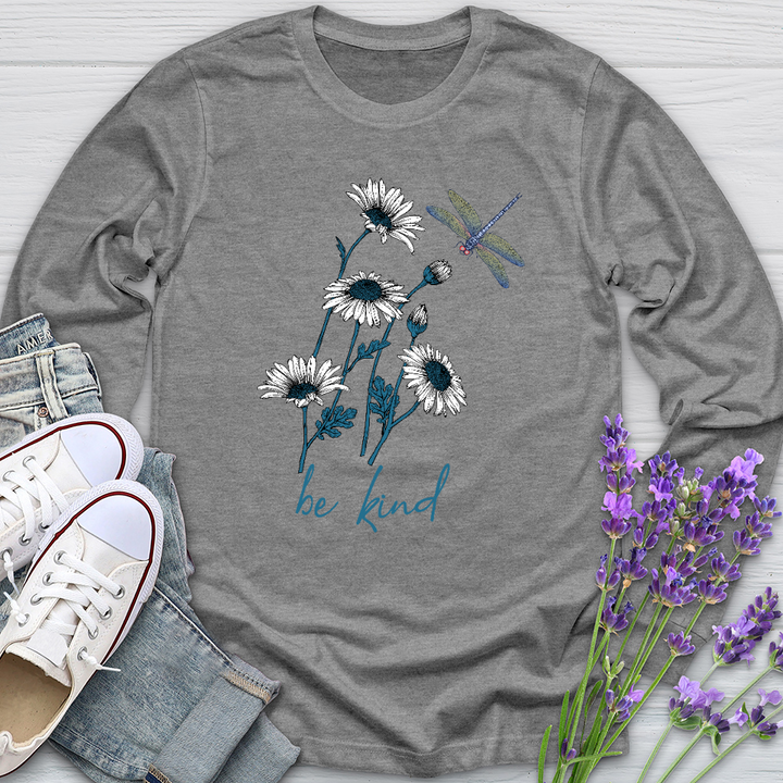 Be Kind daisy Flower Long Sleeve Tee