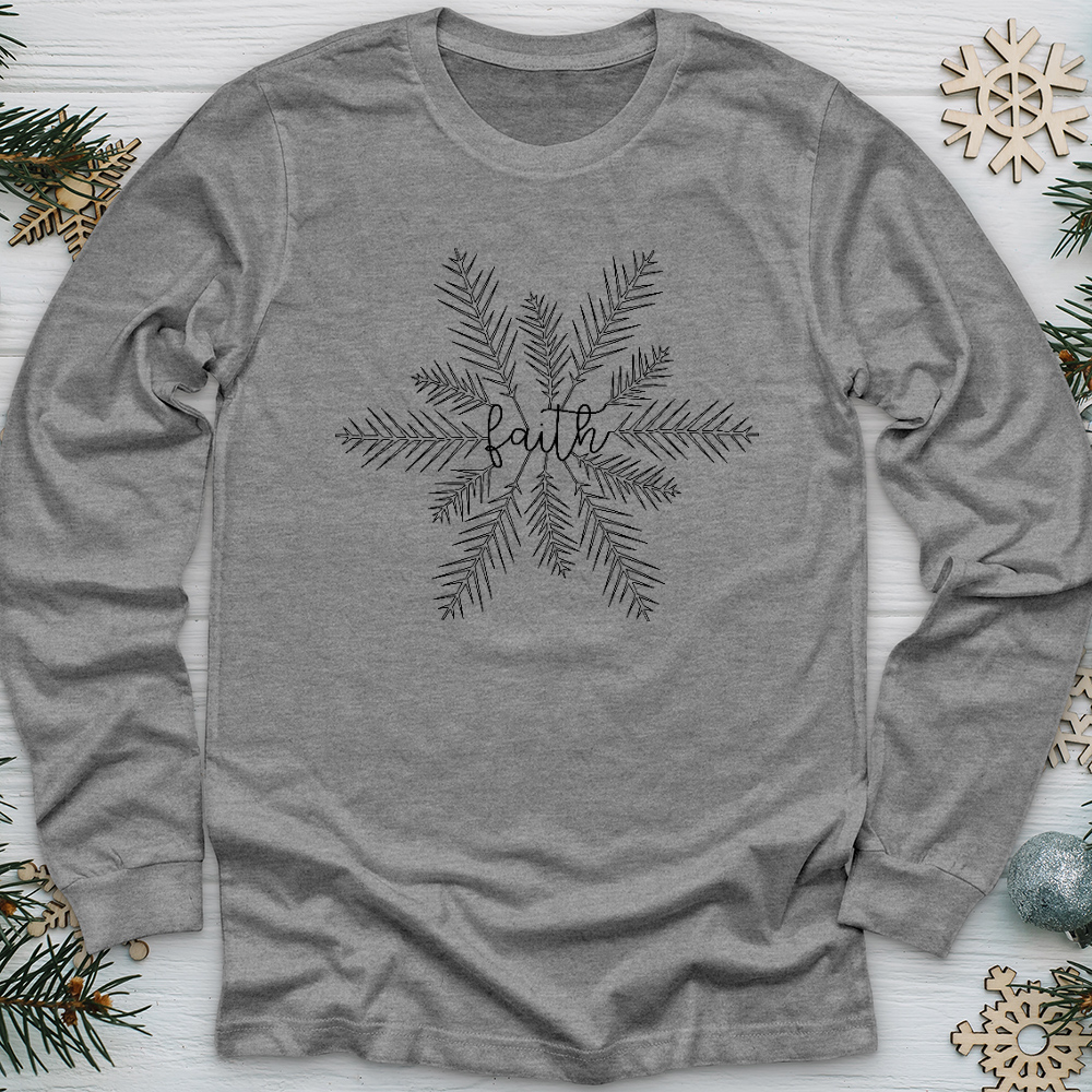 Centered Faith Flake Long Sleeve Tee