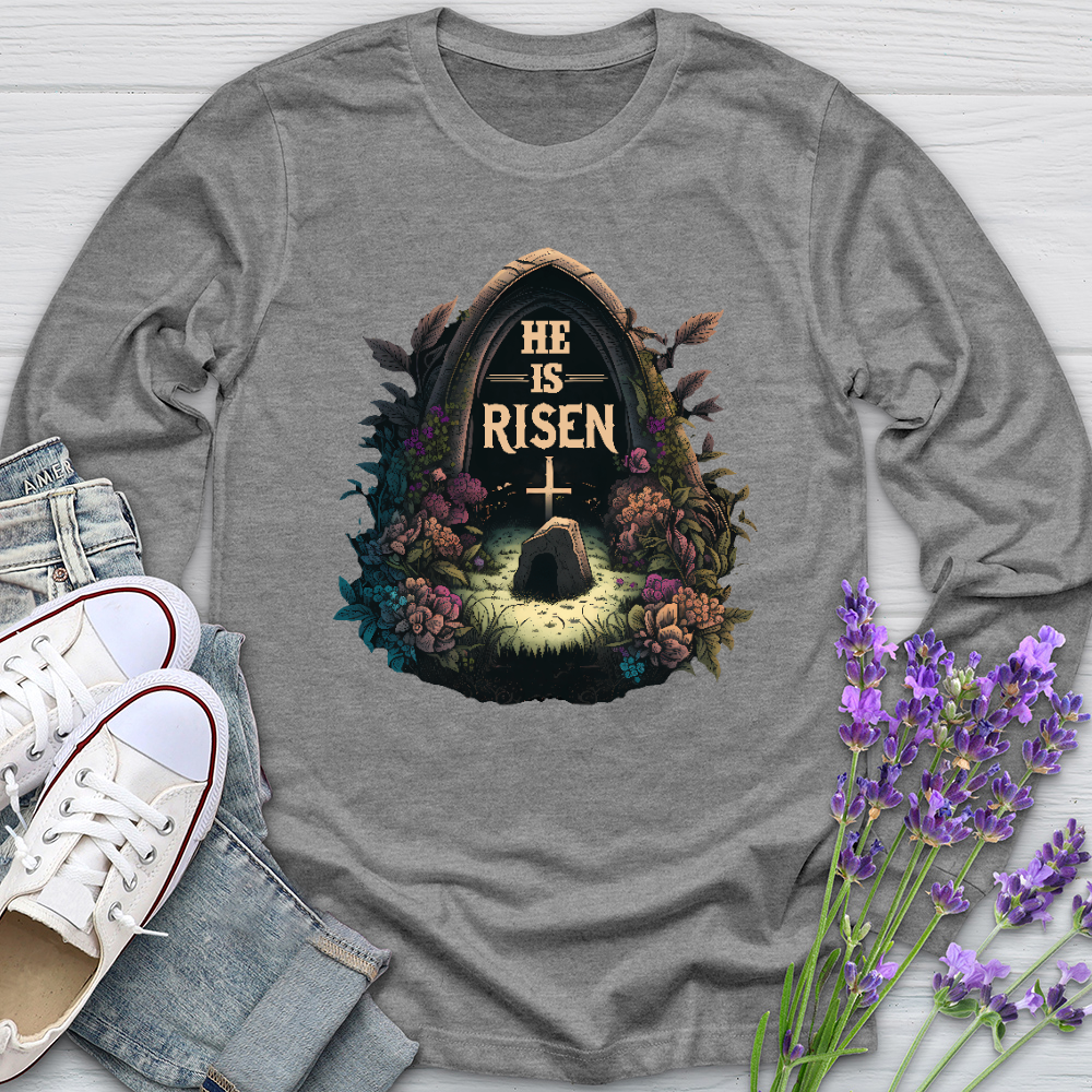 He Is Risen Grave Long Sleeve Tee