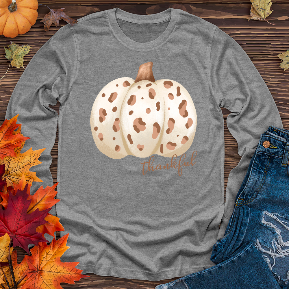 Thankful Skin Colored Pumpkin Long Sleeve Tee