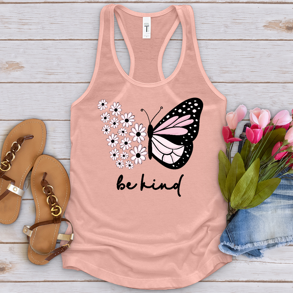 Be Kind Sunflower Butterfly Tank Top