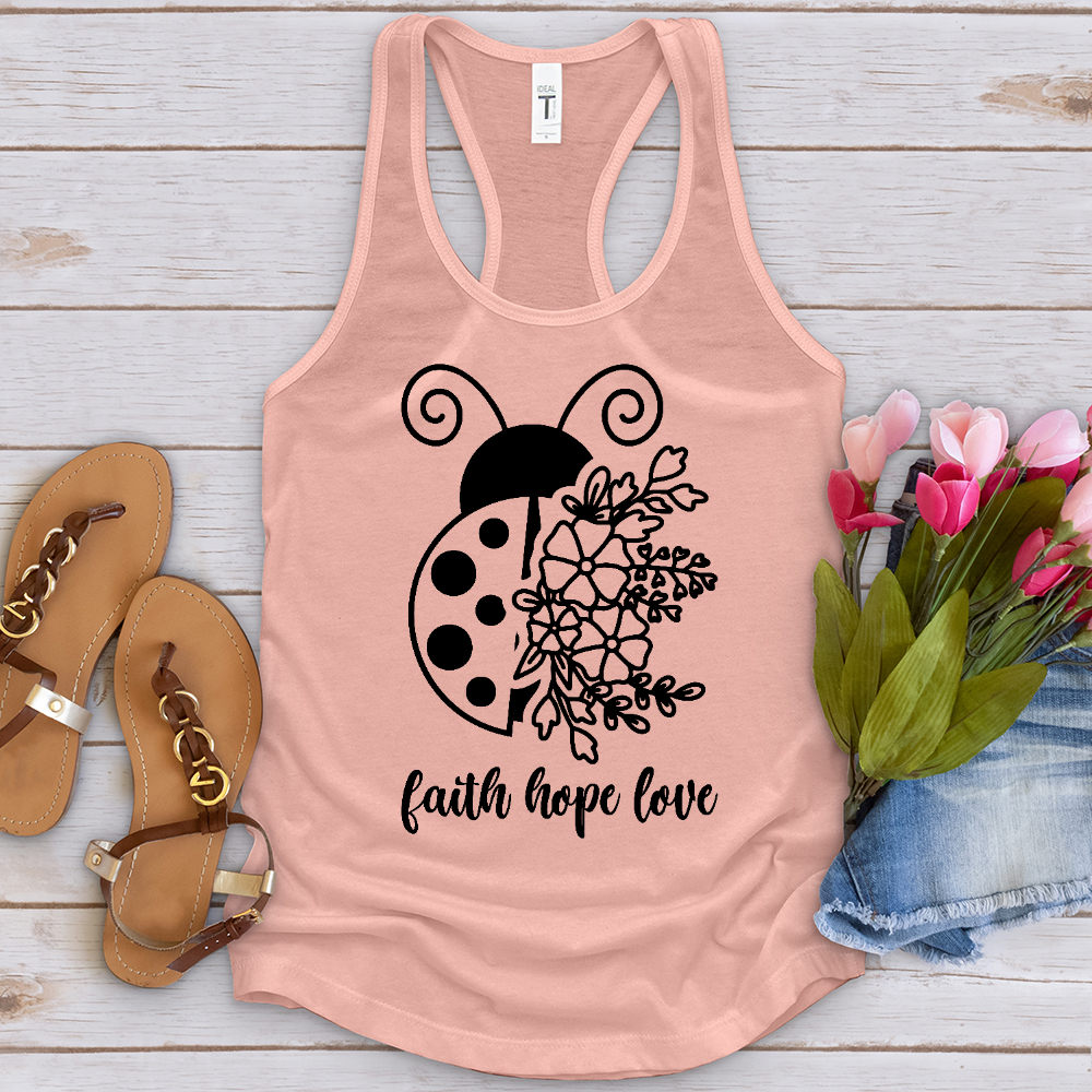 Faith Hope Love Ladybug Tank Top