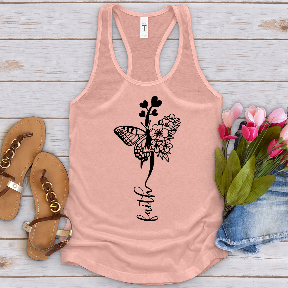 Faith Butterfly Hearts Tank Top