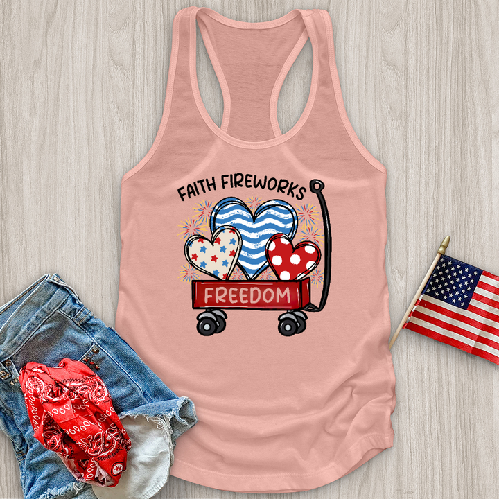 Faith Fireworks Freedom Cart Tank Top