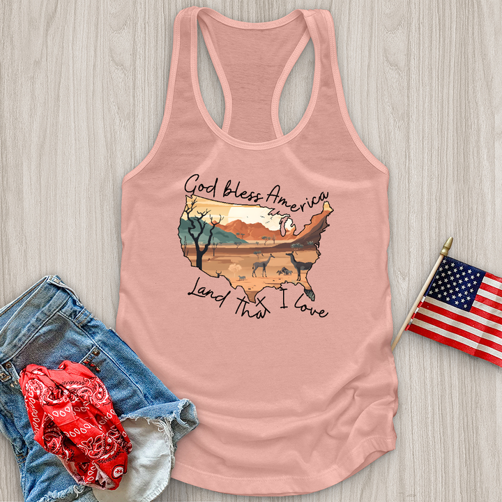 Desert With Animal Tank Top