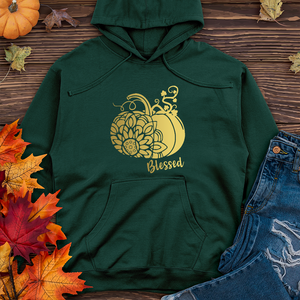 Blessed Gold Sunflower Pumpkin Midweight Hoodie