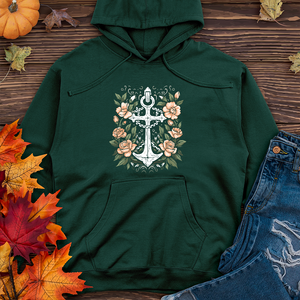 A simple anchor with flower Midweight Hoodie