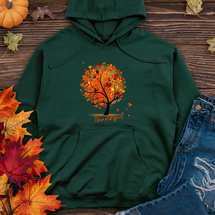 Thankful Autumn Tree   Midweight Hoodie