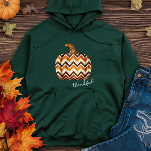 Thankful Sparkling Festive Pumpkin Midweight Hoodie