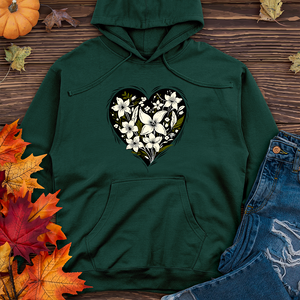 Heart shape flower Midweight Hoodie