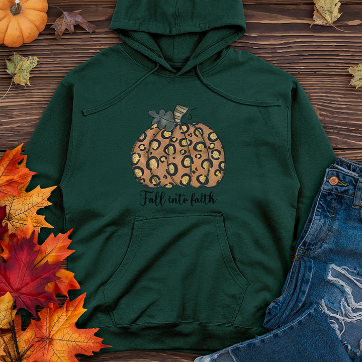 Fall Into Faith Gold Pumpkin   Midweight Hoodie