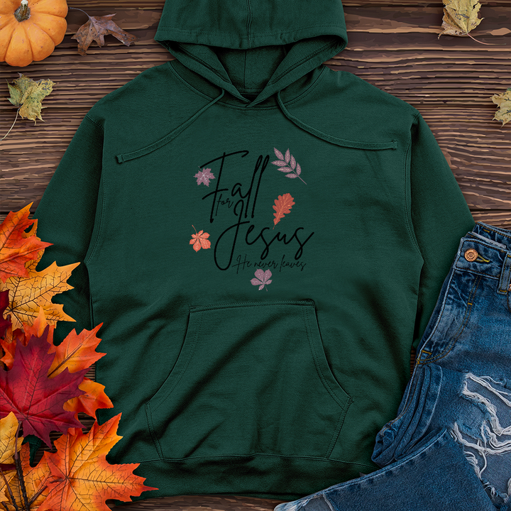 He Never Leaves   Midweight Hoodie
