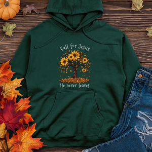 Sunflower Tree Falling Leaves Midweight Hoodie