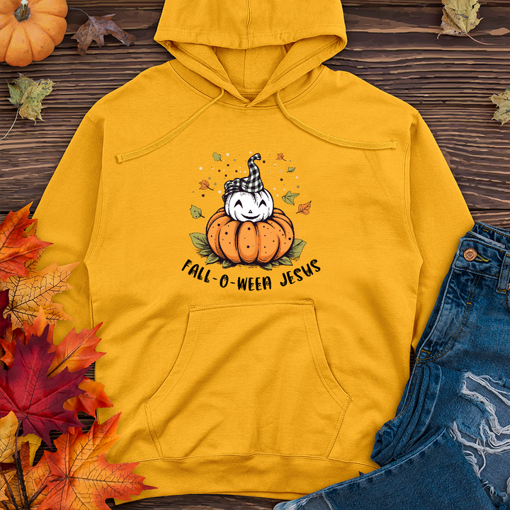 Retro Polka Dot Pumpkin Cozies Midweight Hoodie