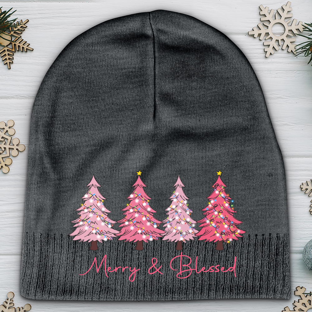 Merry & Blessed Cotton Beanie