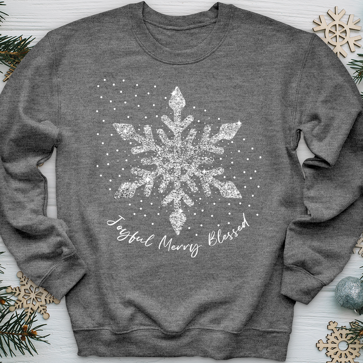 Snowflake Silver Glitter Crewneck