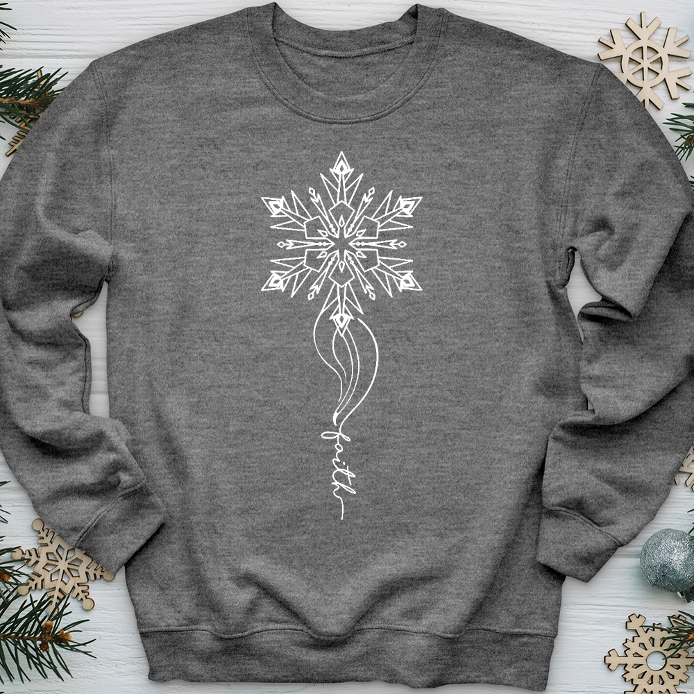 Wispy Snowflake Faith Crewneck