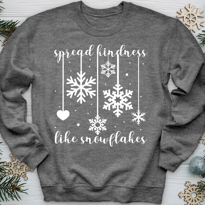 Spread Kindness Dangling Snowflakes Crewneck