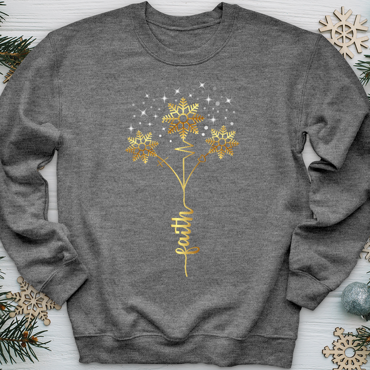 Faith Snowflake Blossom Crewneck