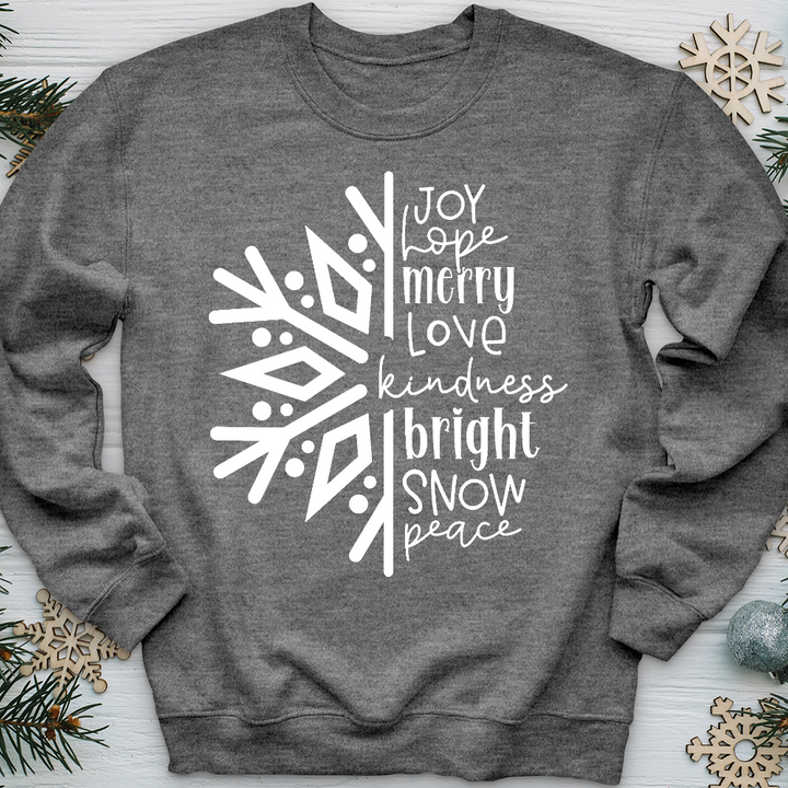 Joy Hope Snowflake Crewneck