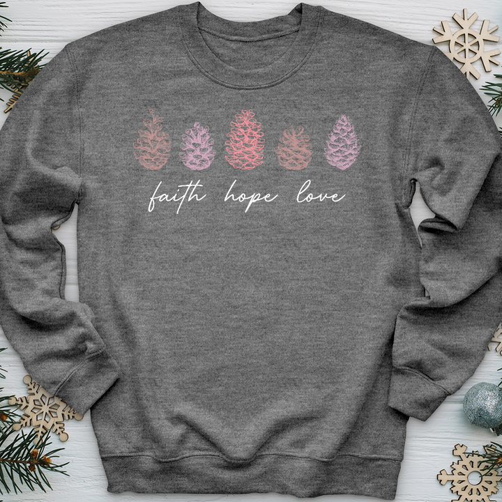 Assorted Pinecones Crewneck