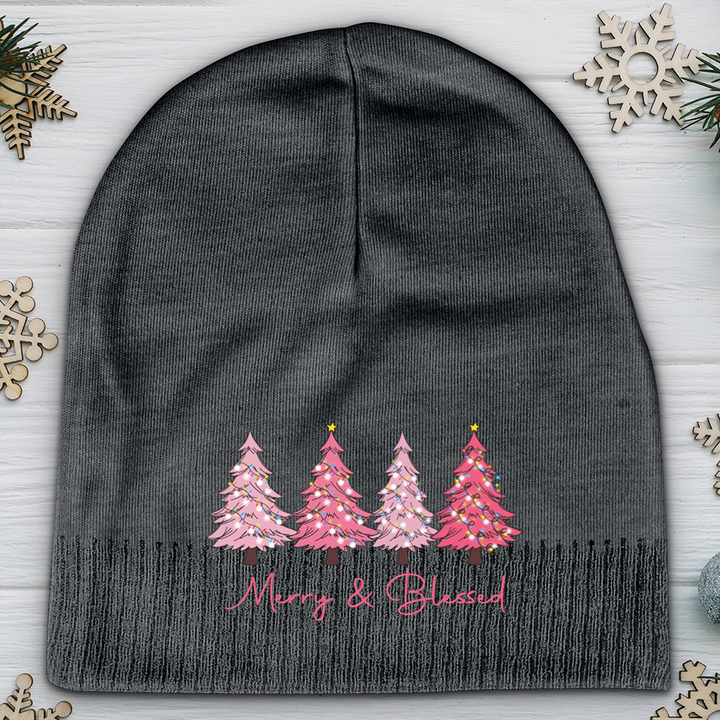 Merry & Blessed Cotton Beanie