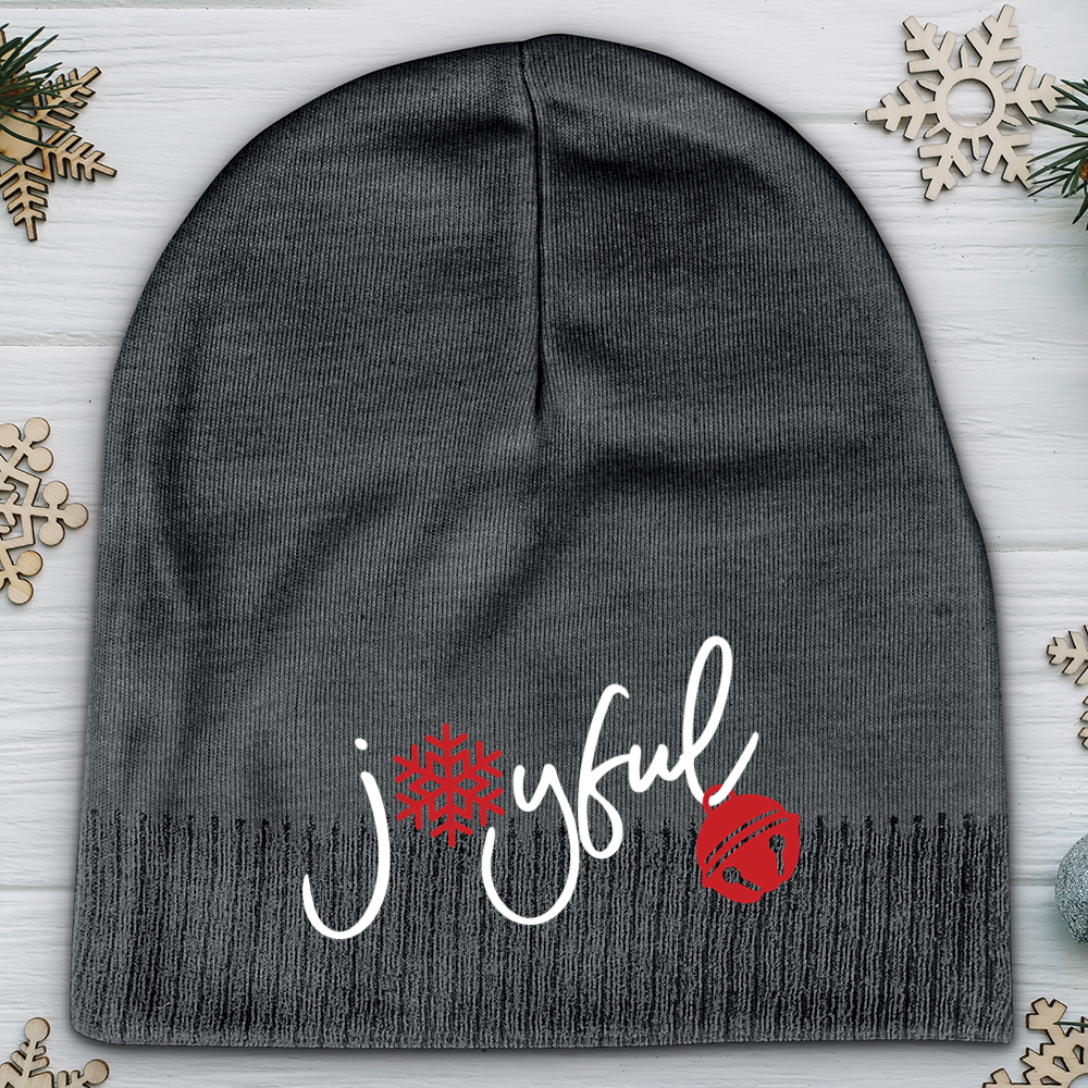 Joyful Christmas Flake Cotton Beanie