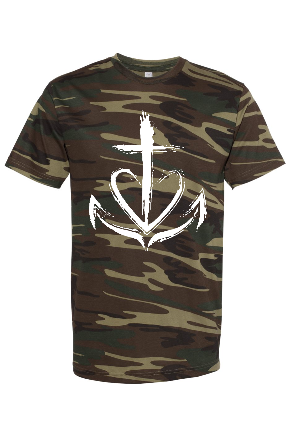 Faith anchor camo tee