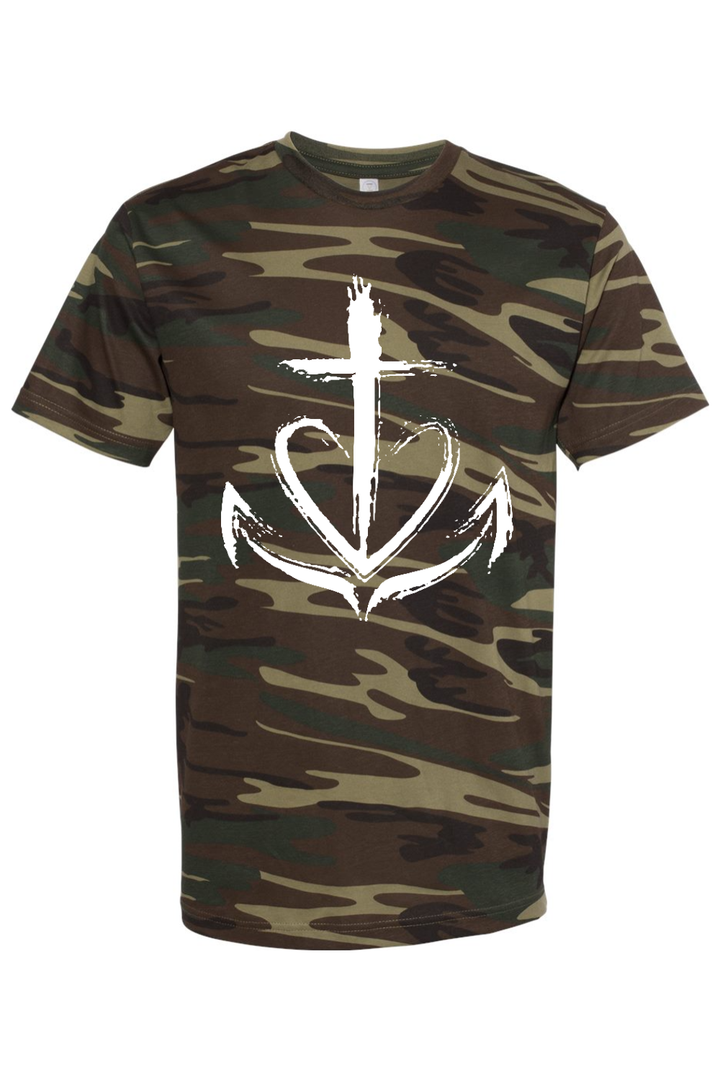 Faith anchor camo tee