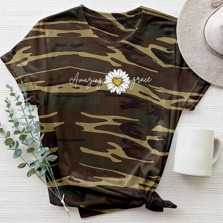 Amazing Grace Daisy Camo Tee