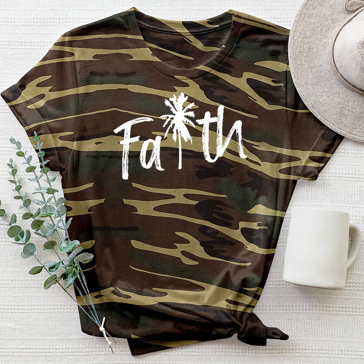 Faith Palm Tree Camo Tee