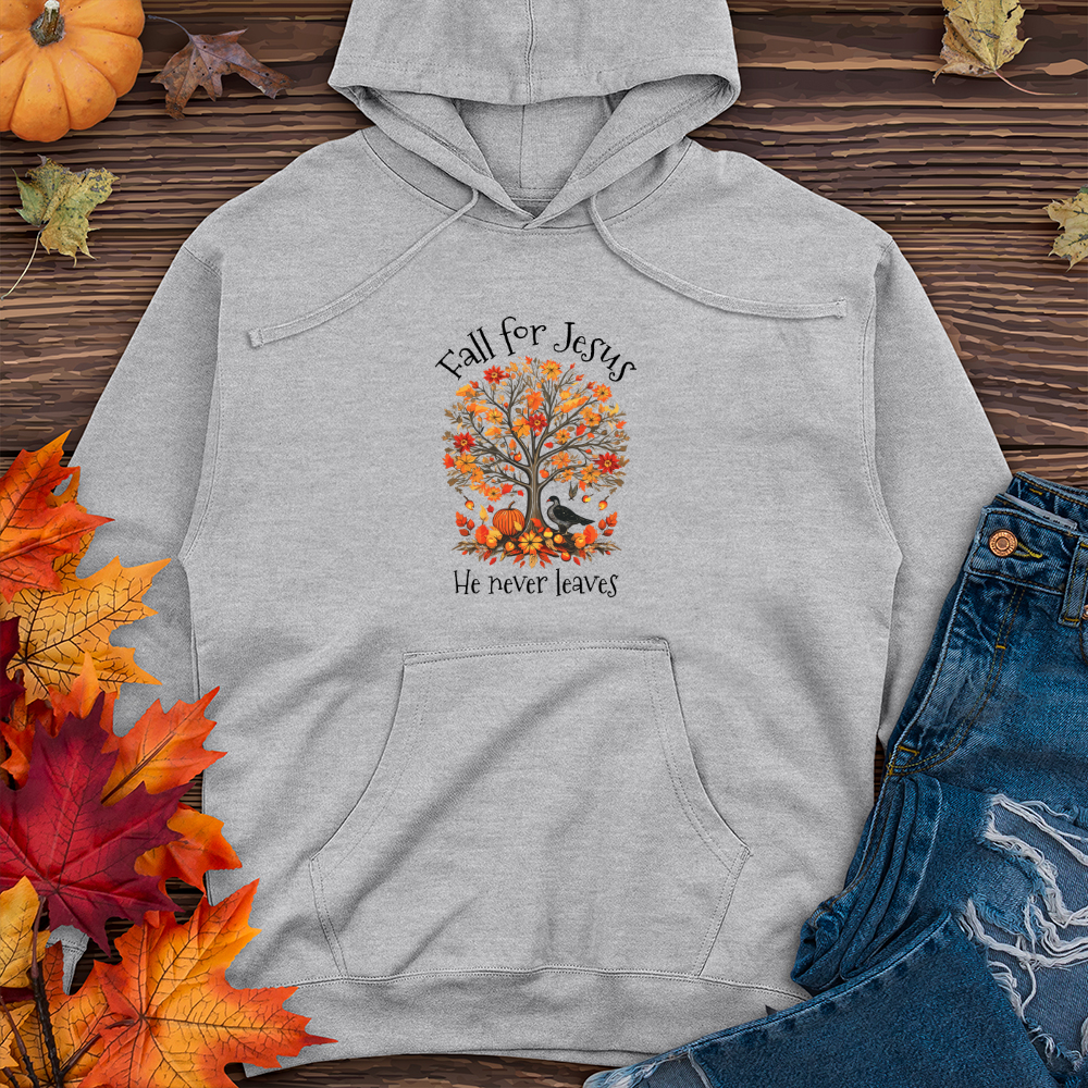 Retro Thanksgiving Blooms Midweight Hooded Sweatshirt