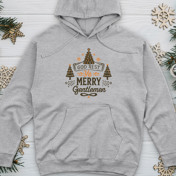 God Rest Ye Merry Gentlemen Midweight Hooded Sweatshirt