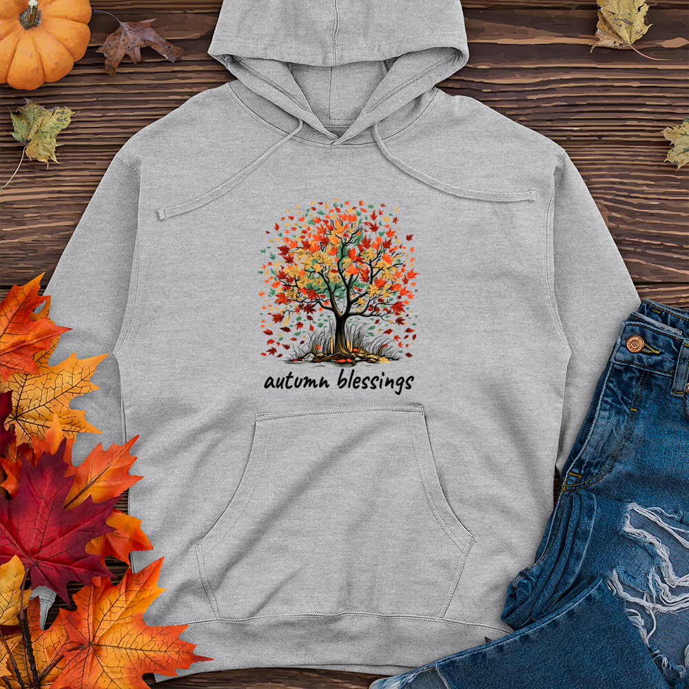 Autumn Blessings Midweight Hooded Sweatshirt