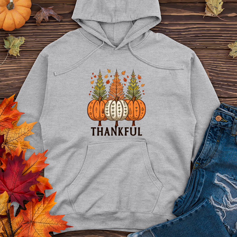 Vintage Harvest Trio Pine Trees Midweight Hooded Sweatshirt