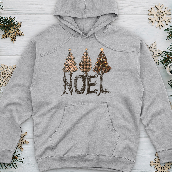 Noel Christmas Tree Midweight Hooded Sweatshirt