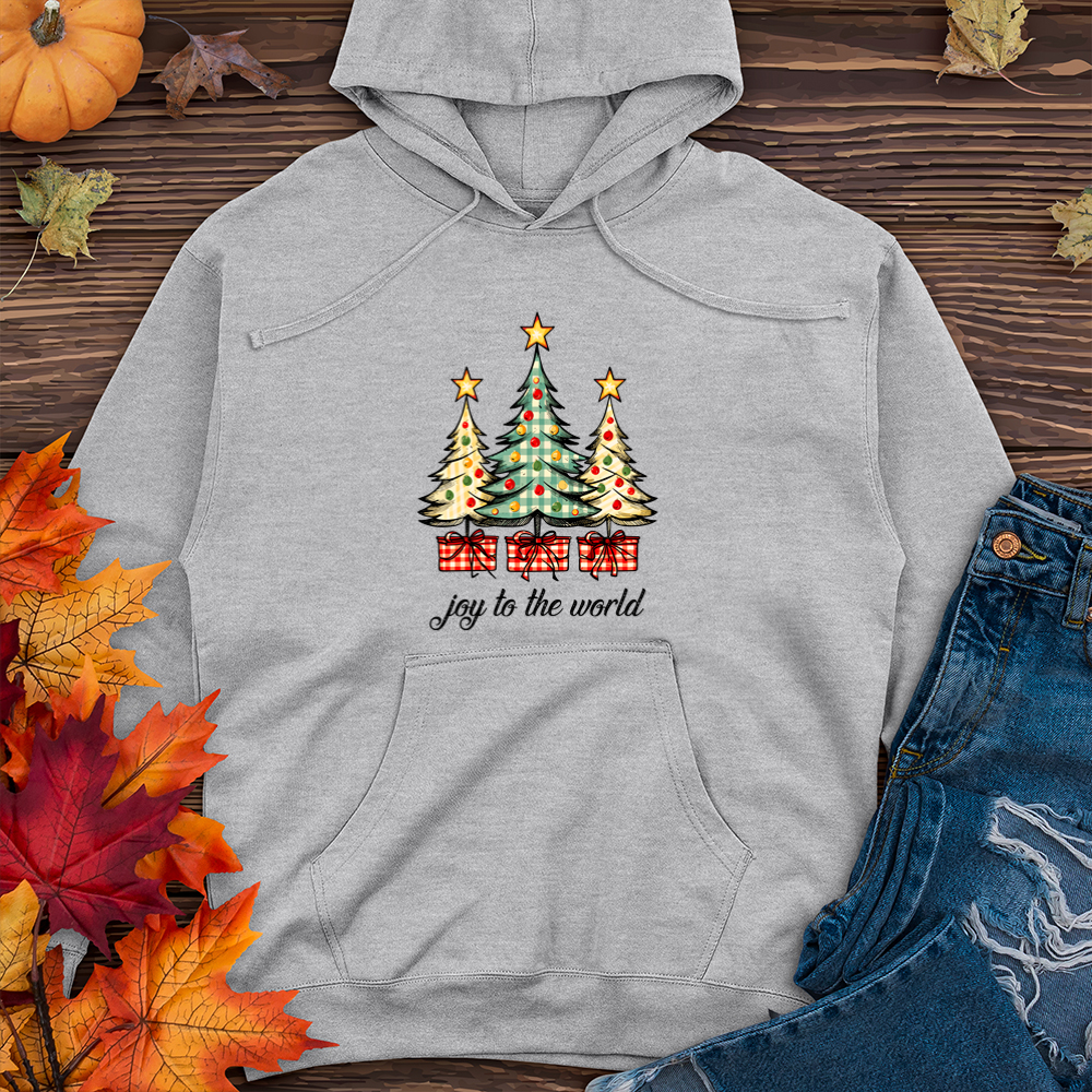 Joy To The World Christmas Presents Midweight Hooded Sweatshirt